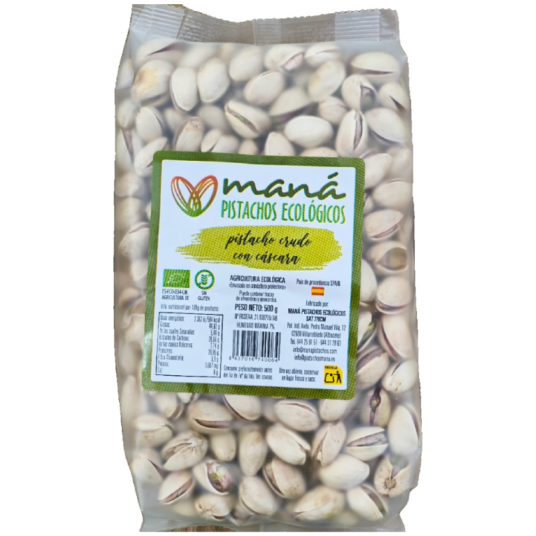 Pistaches natures en coque bio